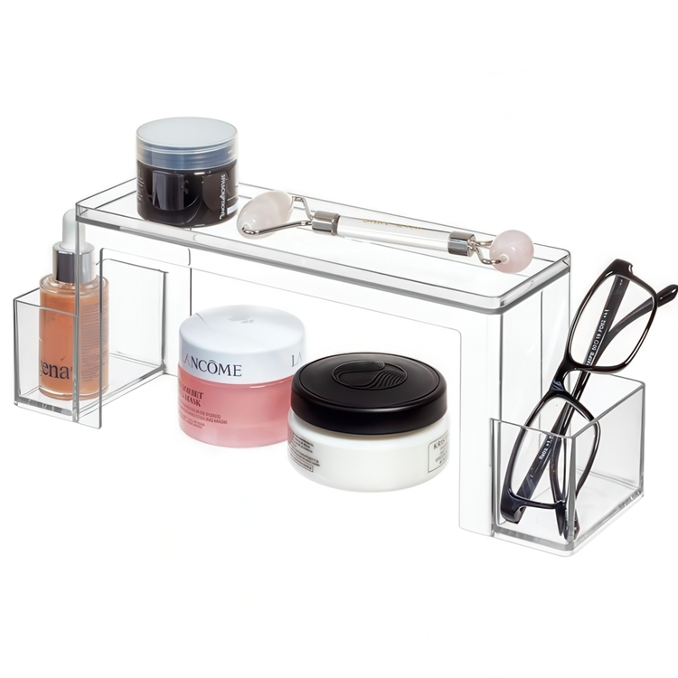 Two-Tier Organizer, THE HOME EDIT MEDICINE SHELF, 31,8 x 8,3 x H 11,4 cm, Clear