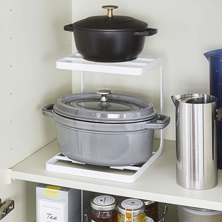 Rack for Cookware, TOWER POT STAND, Yamazaki, White