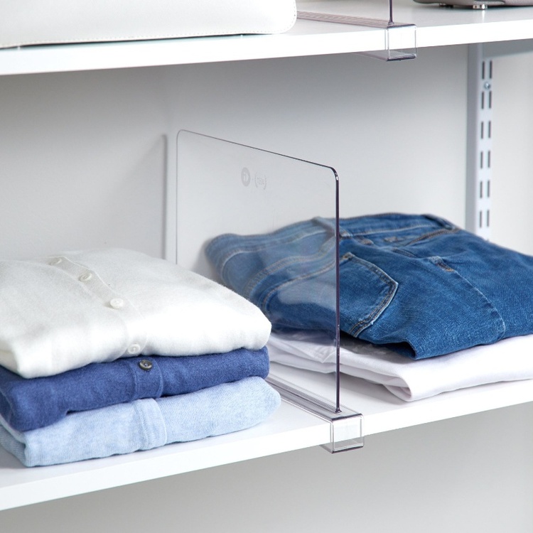 Shelf Divider, THE HOME EDIT SHELF DIVIDER, 30,5 x H 23 cm, Transparent