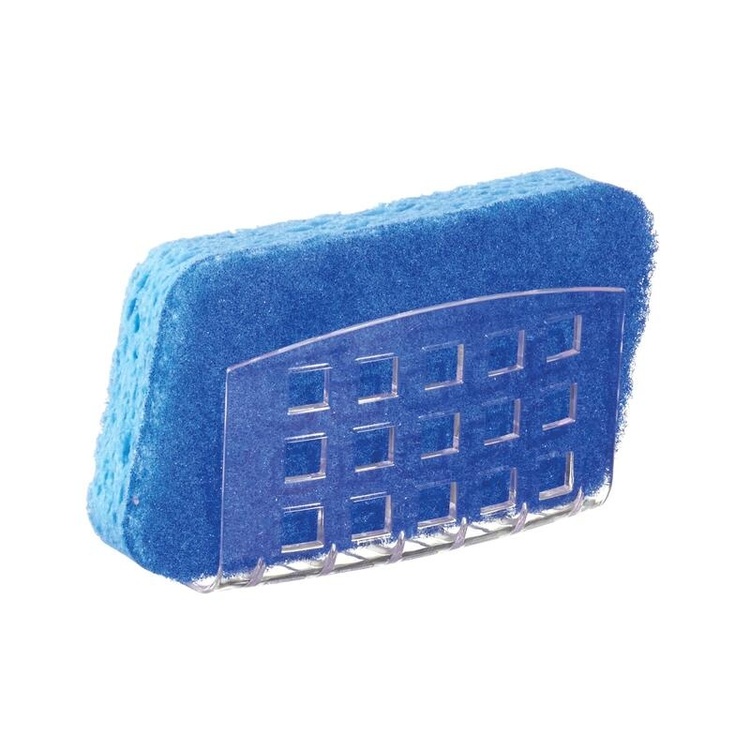 Sink caddy with suction cups, SINKWORKS SPONGE HOLDER, Clear