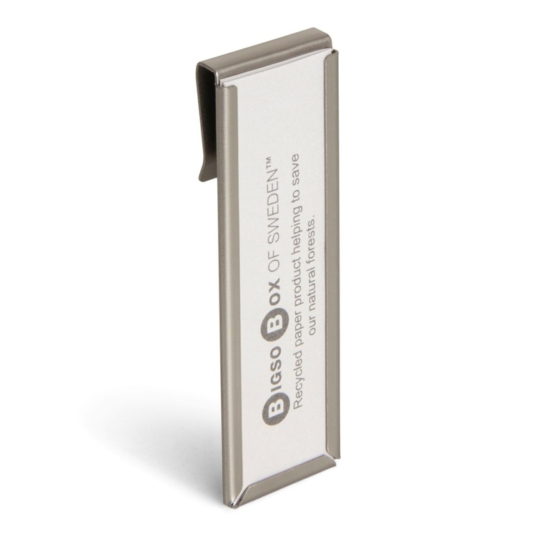 Pockets for labels, Metal, Set of 4, BIGSO VERTICAL LABEL HOLDER, 2,3 x H 6,8 cm, Soft gold