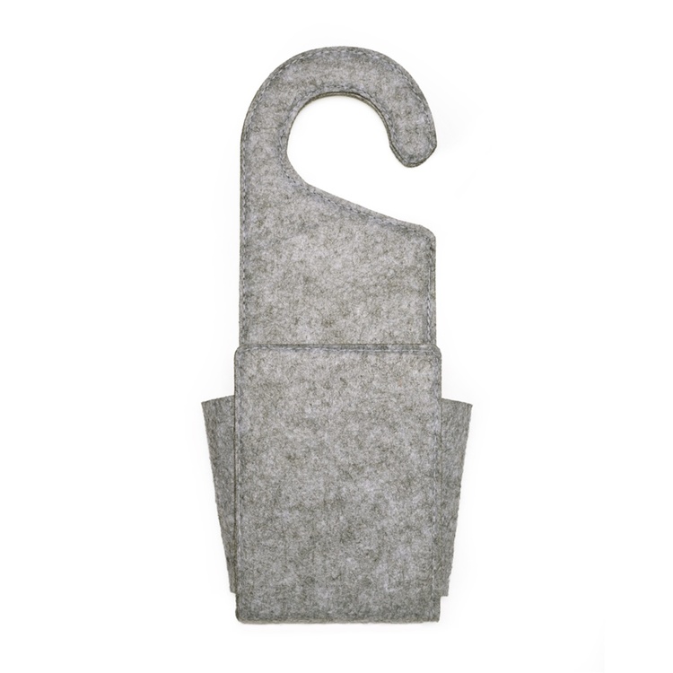 Hanging felt pocket, DOOR KNOB, Kikkerland, Grey