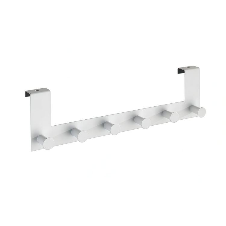 Hanger for thin door, 6 hooks, CELANO, 2 cm, Metal