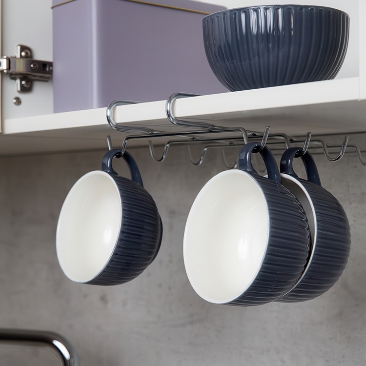Under Cupboard Rack with 10 hooks, LARGE TASSENHALTER