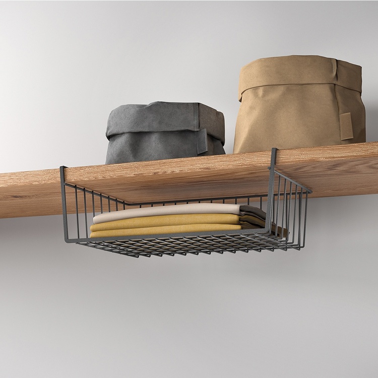 Hanging basket, LAVA LARGE, 40 x 26 x H 14 cm, Black