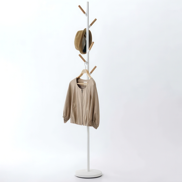 Coat Hanger, PLAIN TREE, Ø 28 x H 177 cm, Yamazaki , White