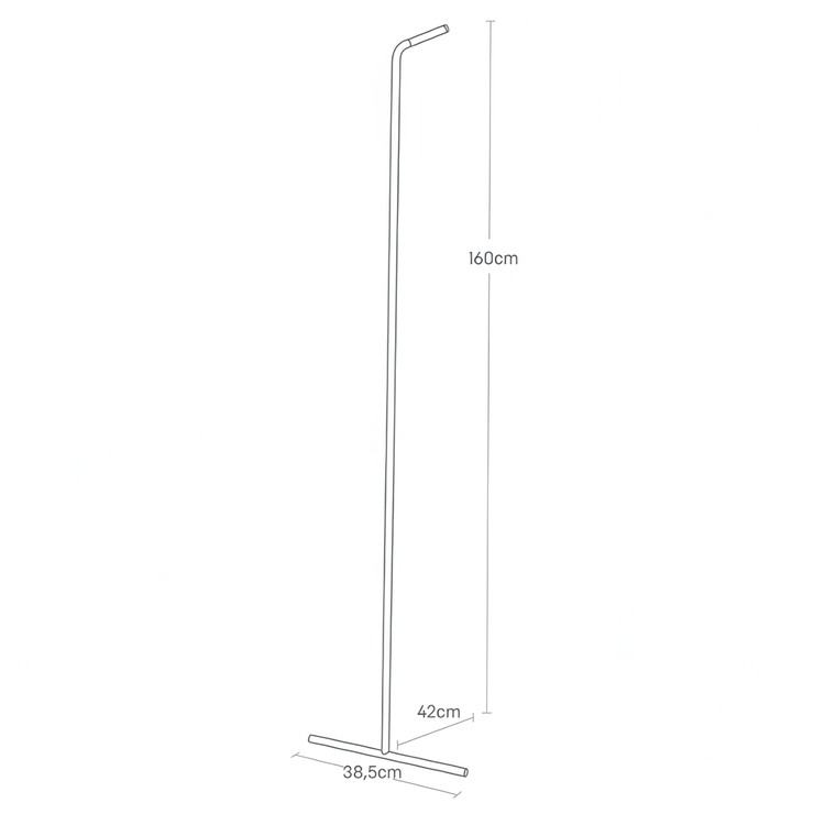 Clothes rack in metal, TOWER SLIM LEANING HANGER, Yamazaki