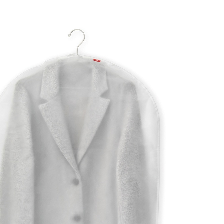 Dress cover / Garment bag, Extra Long, MILKY WHITE LARGE , 60 x H 150 cm, Transparent White