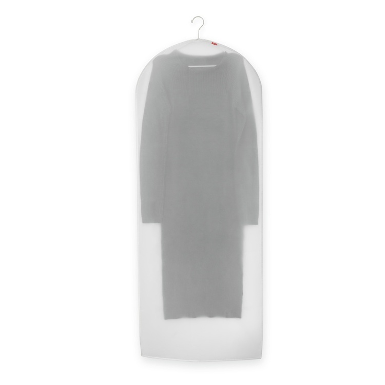 Dress cover / Garment bag, Extra Long, MILKY WHITE LARGE , 60 x H 150 cm, Transparent White