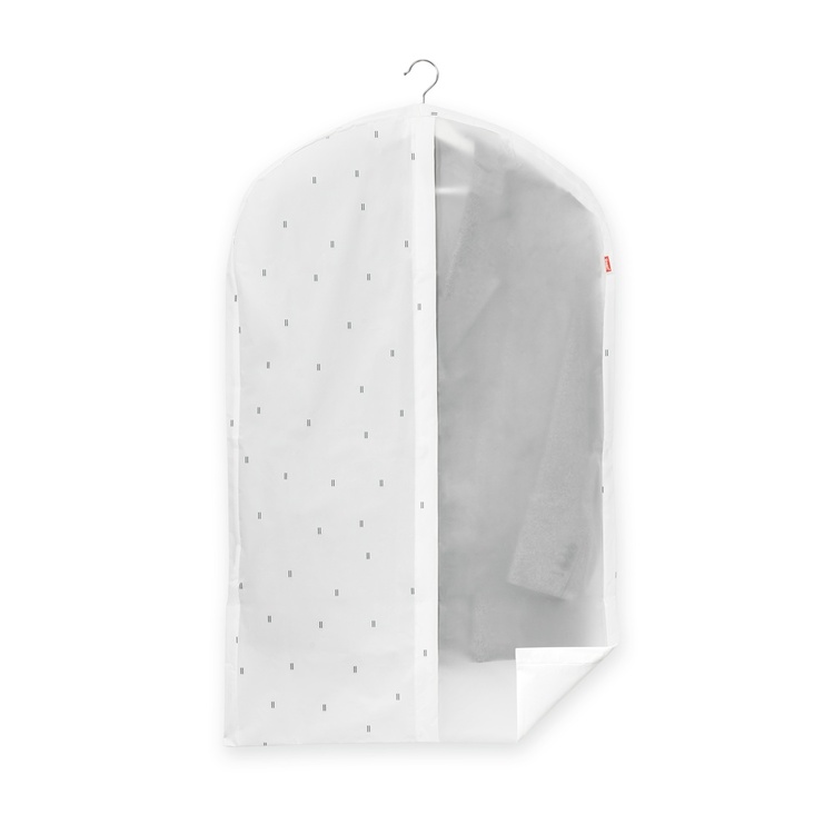 Dress cover / Garment bag, Short, RAIN, 60 x 5 x H 100 cm, Transparent / White