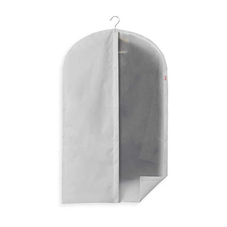 Dress cover / Garment bag, Short, RAYEN PREMIUM, 60 x 5 x H 100 cm, Light Grey