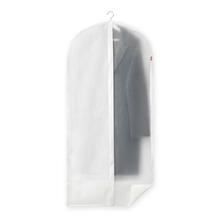 Garment bag, Long, NON WOVEN, 0 x 5 x H 135, Transparent / White