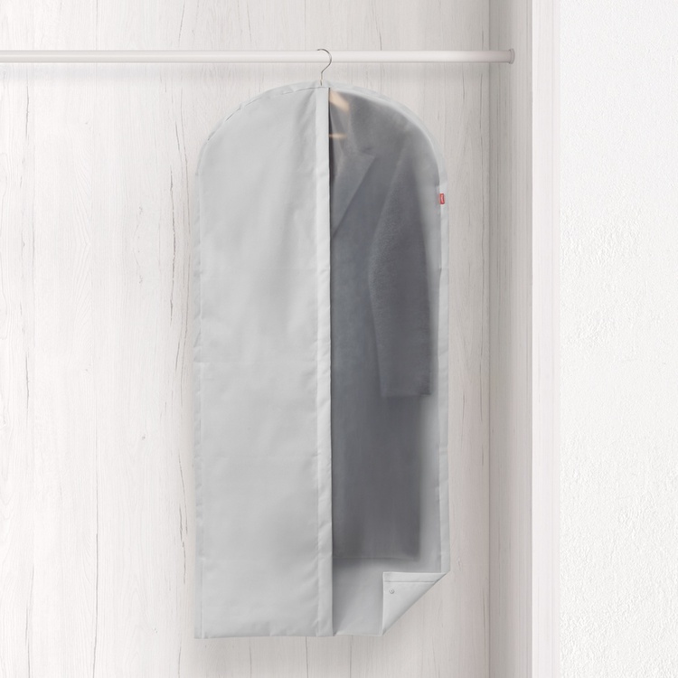 Garment bag, Long, RAYEN PREMIUM, 60 x 5 x H 135 cm, Light Grey