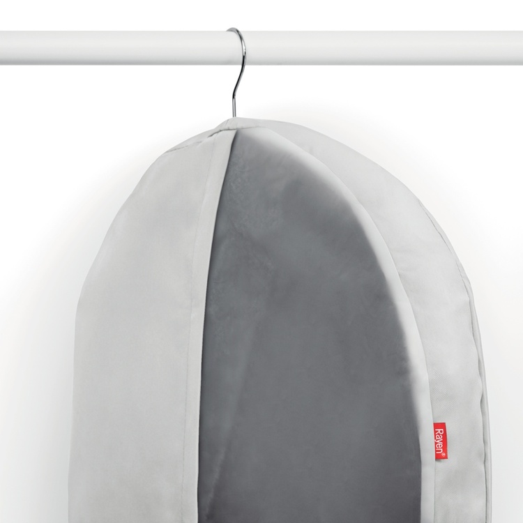 Garment bag, Long, RAYEN PREMIUM, 60 x 5 x H 135 cm, Light Grey