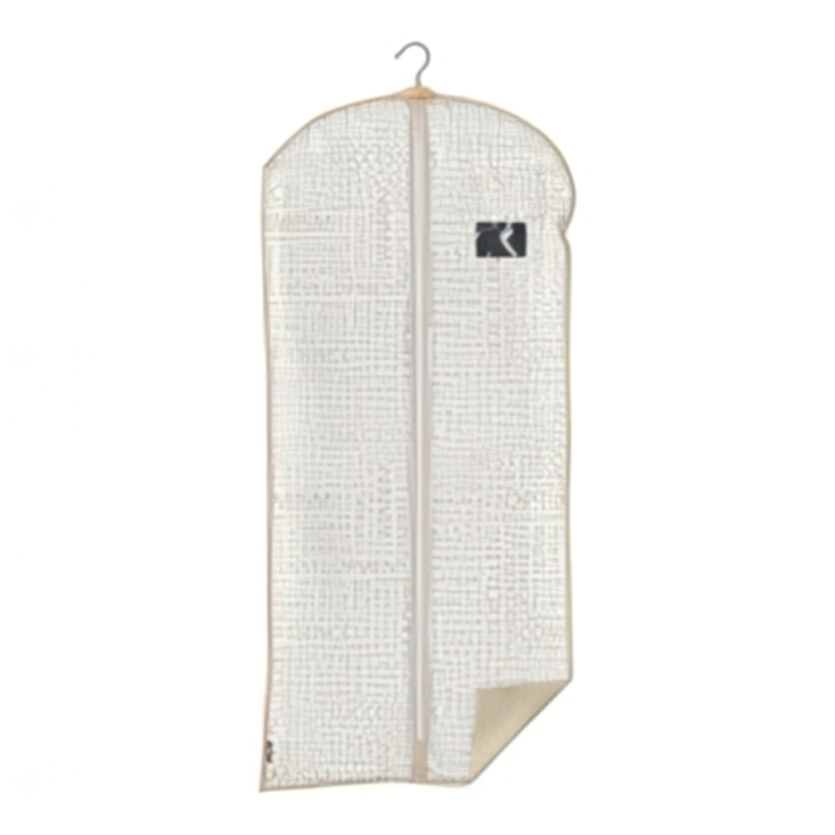Dress cover / Garment bag, Long, URBAN GOLD, 60 x H135 cm, White / Beige