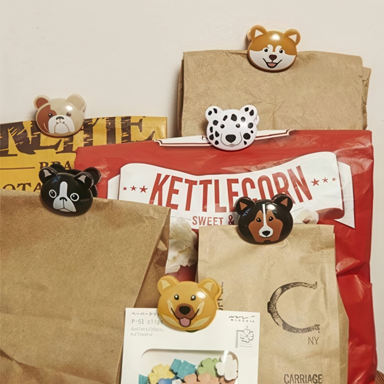 Bag clips 6-pack, dogs, binoculars