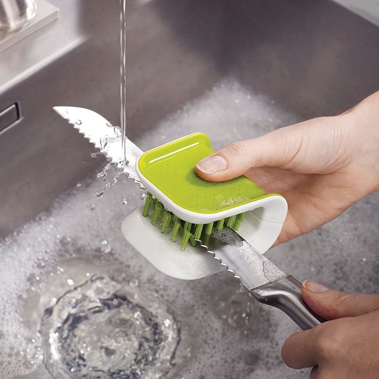 Knife and Cutlery Cleaner, BLADE-BRUSH, Joseph Joseph, Lime Green / White