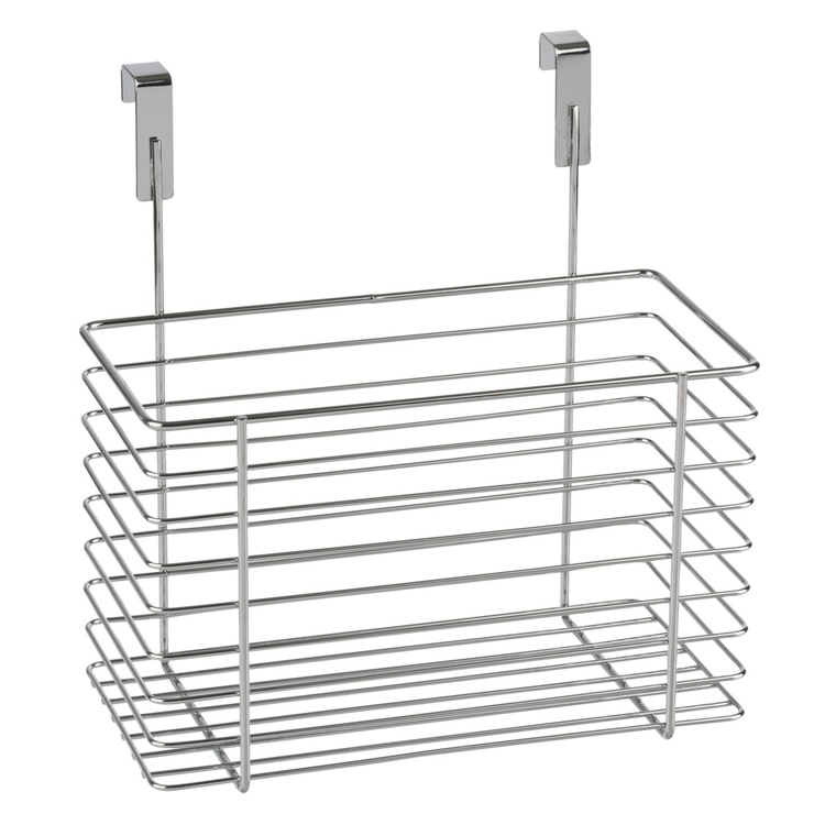 Basket in metal for cabinet door, LARGE EINHÄNGEKORB, 24 x 15 x H24,5cm, Silver