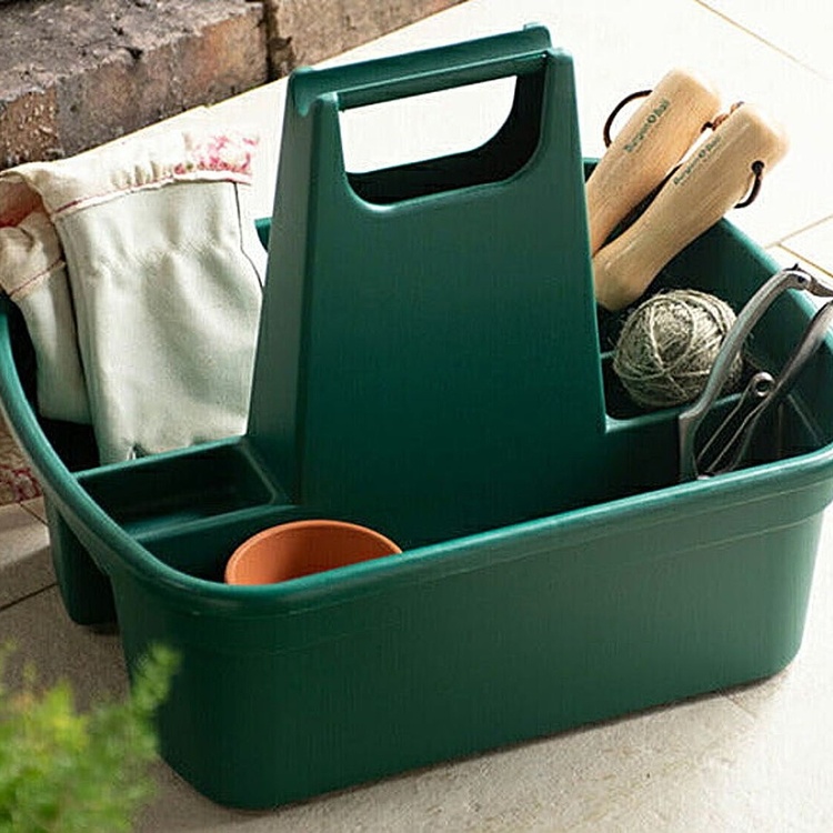 Basket with tall handle, HOME & GARDEN TIDY, 40 x 30 x H 30 cm, Green