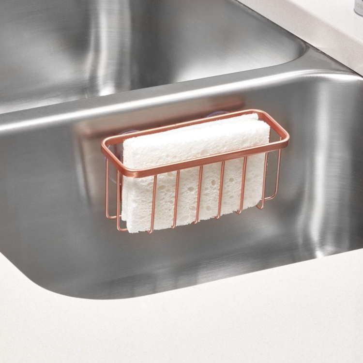 Kitchen sink caddy with suction cups, SMALL SINK CADDY, Copper