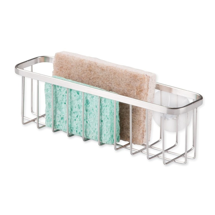 Suction kitchen sink basket, LARGE SINK CENTER, Silver