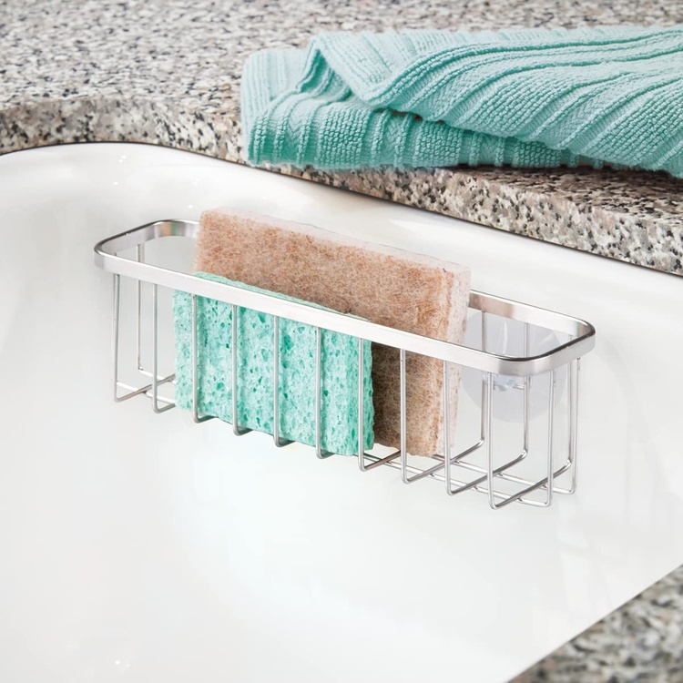 Suction kitchen sink basket, LARGE SINK CENTER, Silver