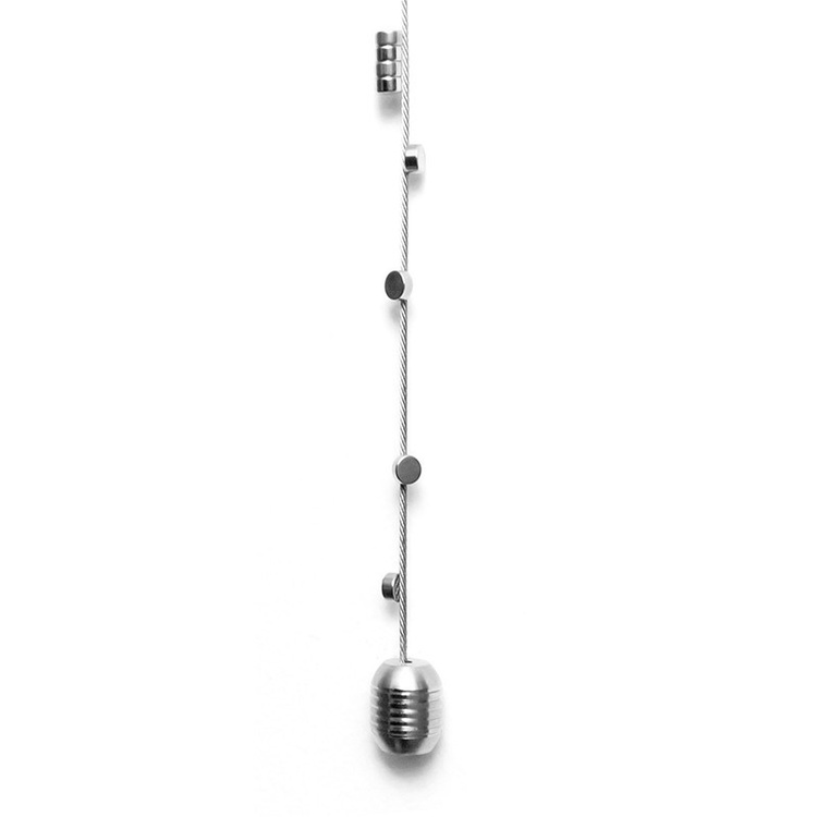 Magnetic card holder, STEELY DAN, 200 cm, Silver