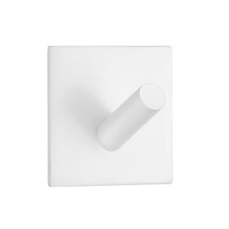 Hook, Self-adhesive, Square, BESLAGSBODEN, 4,5 x 4,5 cm, White 