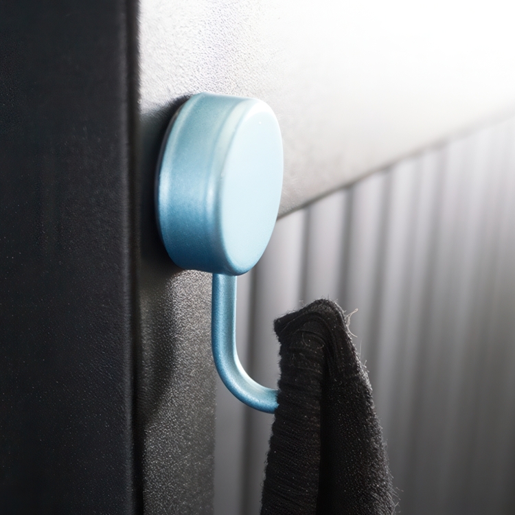Hooks Magnetic, Set of 2, PORTA, Ø 2,5 x H 5 cm, Silver blue