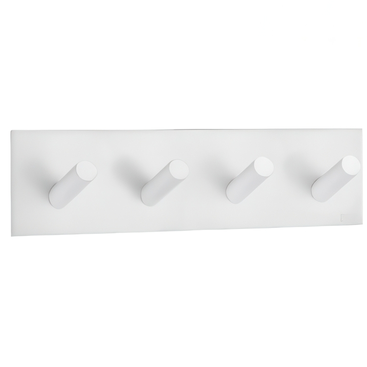 Four hook, Self-adhesive, BESLAGSBODEN, 18 x H 4,5 cm, White