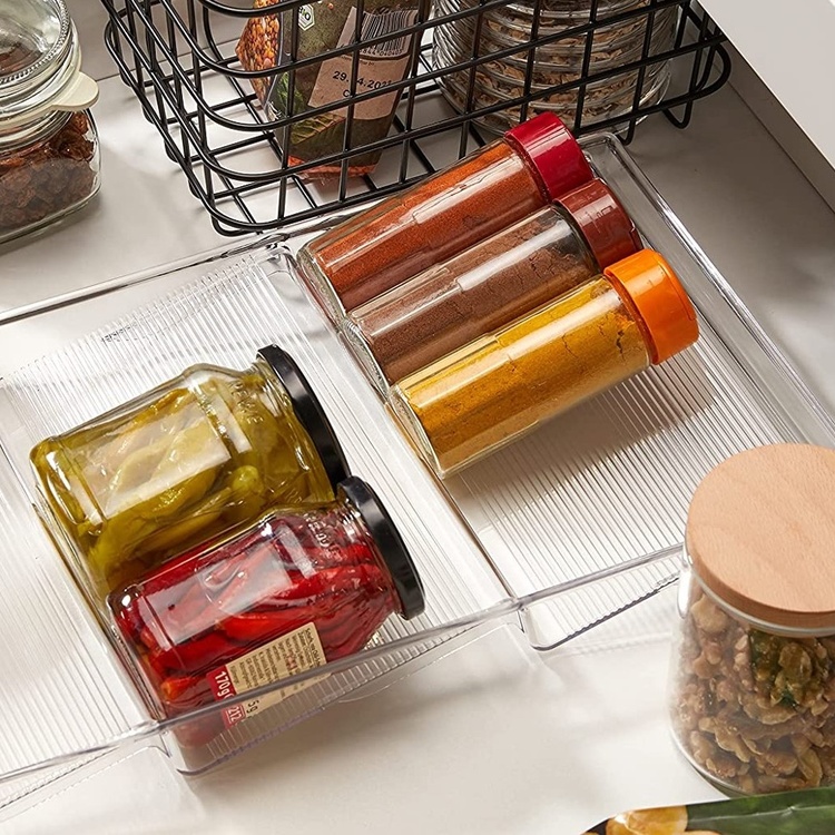Drawer Insert, IN-DRAWER SPICE RACK, 21,6 x 42 x H 4 cm, Transparent
