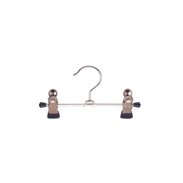 Classic Hanger for skirts, Metal, MAWA KLAMMERN CLIP, 17 cm, Silver / Black
