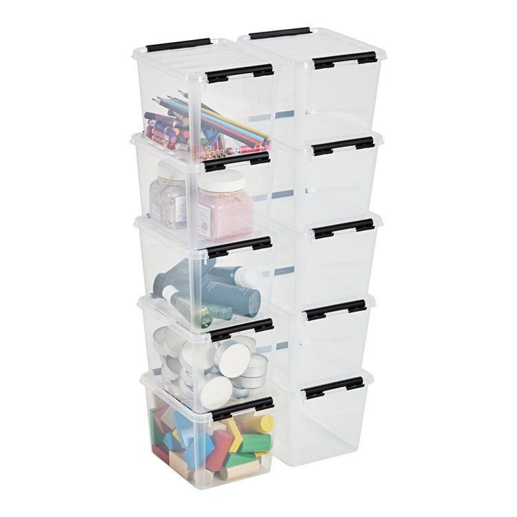 Box, Small, SMARTSTORE 3L, CLASSIC, 21 x 17 x H15 cm, Clear / Black