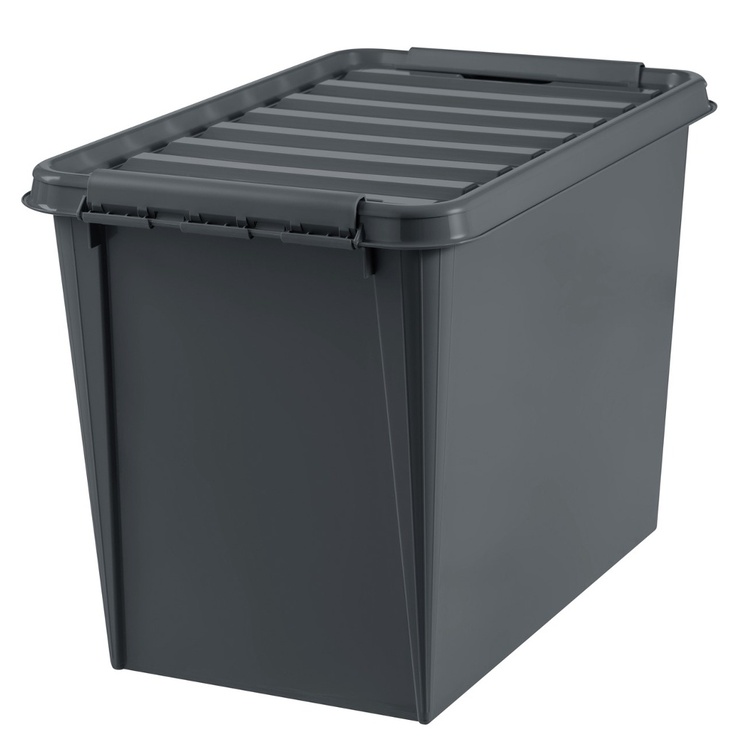 Storage Box, SMARTSTORE 66L RECYCLED XL, 59 x 39 x H 43 cm, Grey