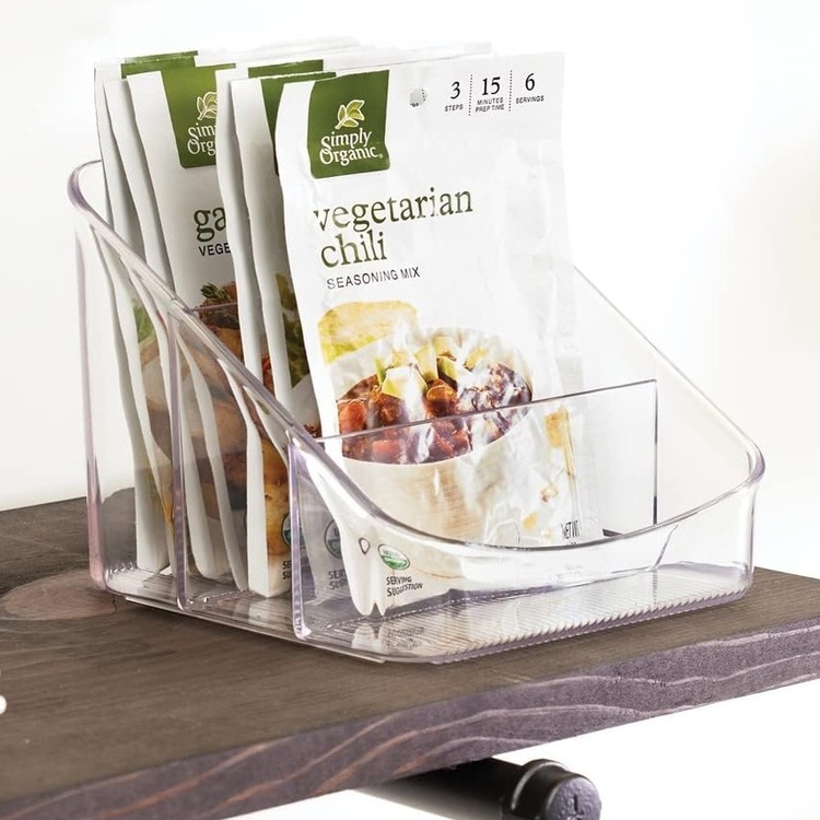 Cabinet Bin, LINUS PACKET ORGANIZER, 15,5 x 16 x H 13 cm, Transparent