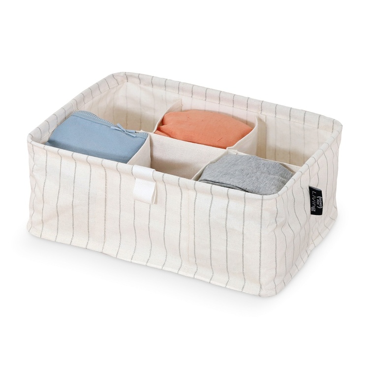 Drawer Organizer, 6 Compartments, TIVOLI COLLECTION, 32 x 23 x H 12 cm, Off White