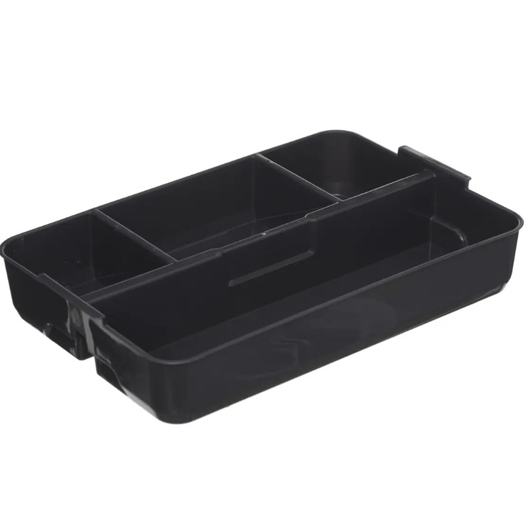 Sorting box with inserts, EZY HIGH SORT IT DOUBLE, 30,5 x 21,5 x H 18 cm, Transparent / Grey