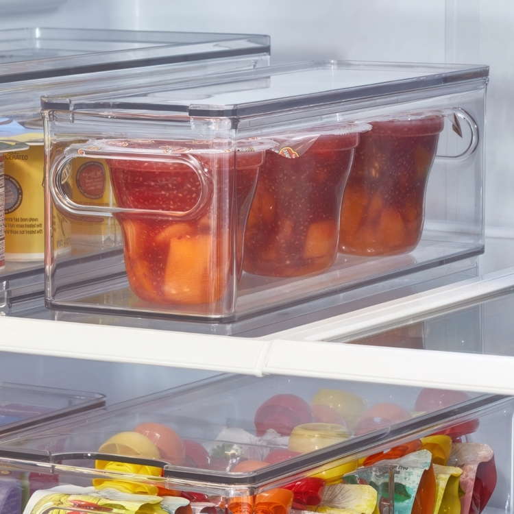 Storage Box, THE HOME EDIT NARROW FRIDGE BIN, 10,2 x 30,5 x H 10,8 cm, Transparent