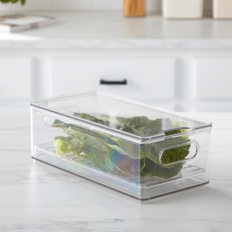 Storage Box , THE HOME EDIT PRODUCE BIN, 15,2 x 30,5 x H10,8 cm, Transparent
