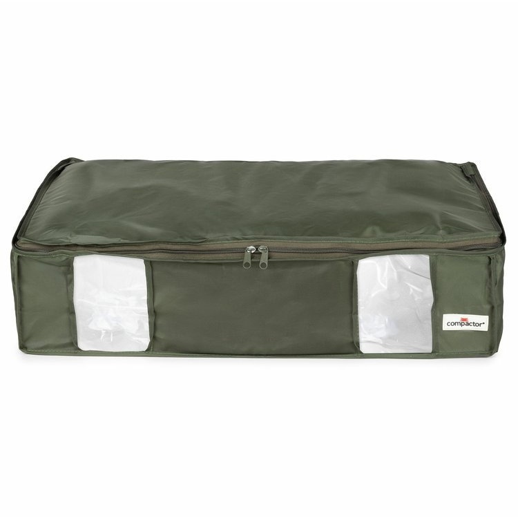 Box with vacuum bag, 145 L, ECOLOGICAL GREEN BOX, LARGE, 65 x 45 x H 15,5 cm, Green