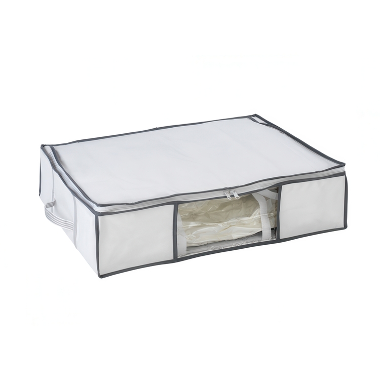 Box with vacuum bag, SOFT BOX, MEDIUM, 65 x 50 x H 15 cm, White