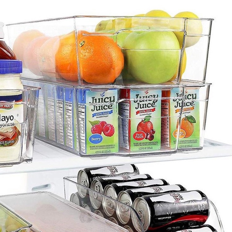 Storage tray, Wide and deep, RANGEMENT FRIGO XL, 37 x 22 x H 10 cm, Clear
