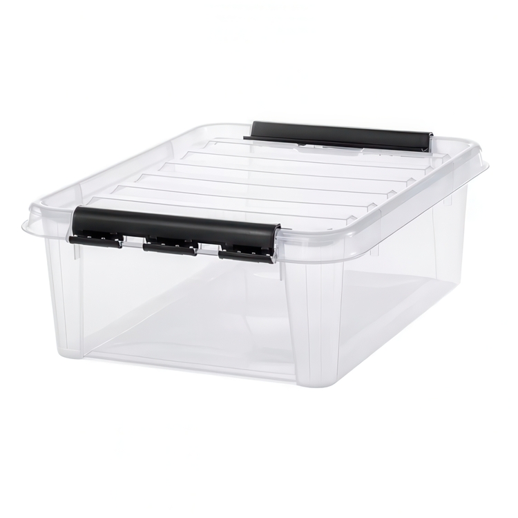Storage Box, SMARTSTORE 20L, CLASSIC, 50 x 39 x H 18 cm Transparent / Black