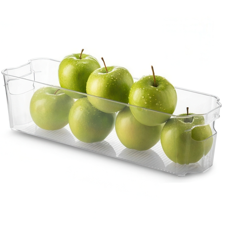 Storage tray, Slim, RANGEMENT FRIGO SMALL, 37 x 11 x H 10 cm, Clear