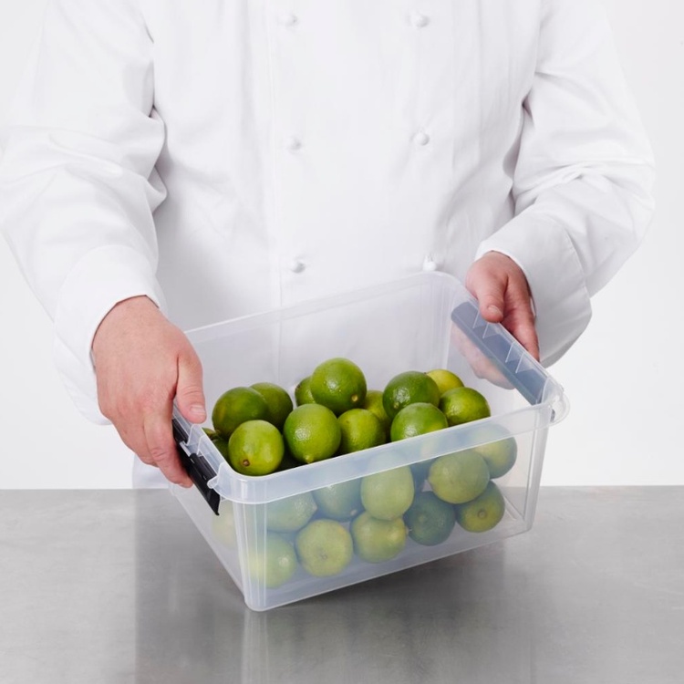Storage Box, SMARTSTORE 8L, CLASSIC, 34 x 25 x H16 cm, Clear / Black