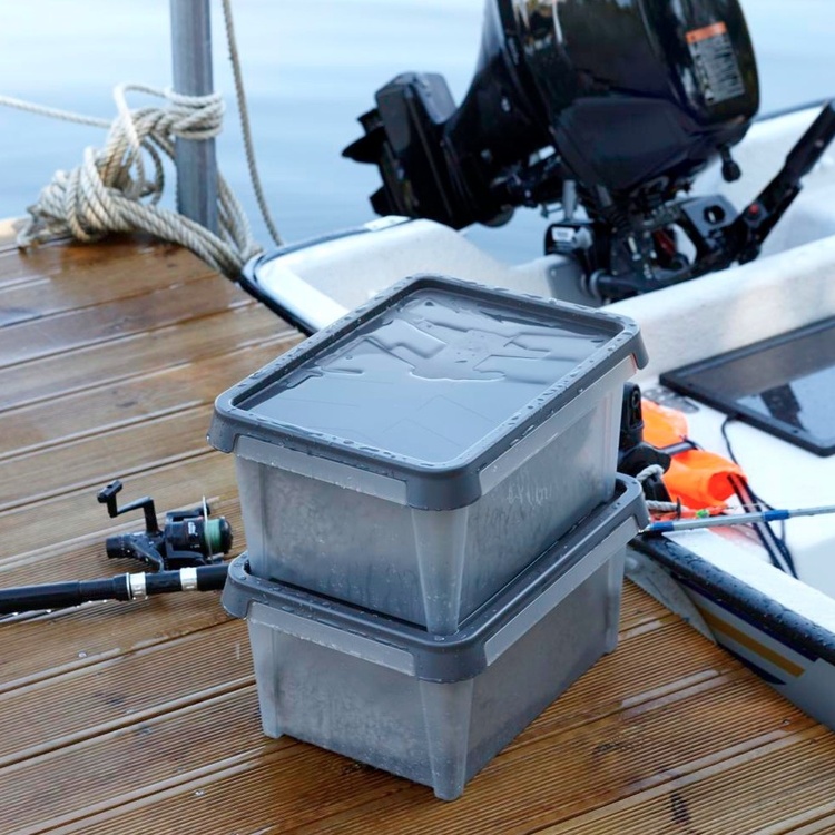 Storage Box, Waterproof, SMARTSTORE 13L DRY, 40 x 30 x H19cm, Grey