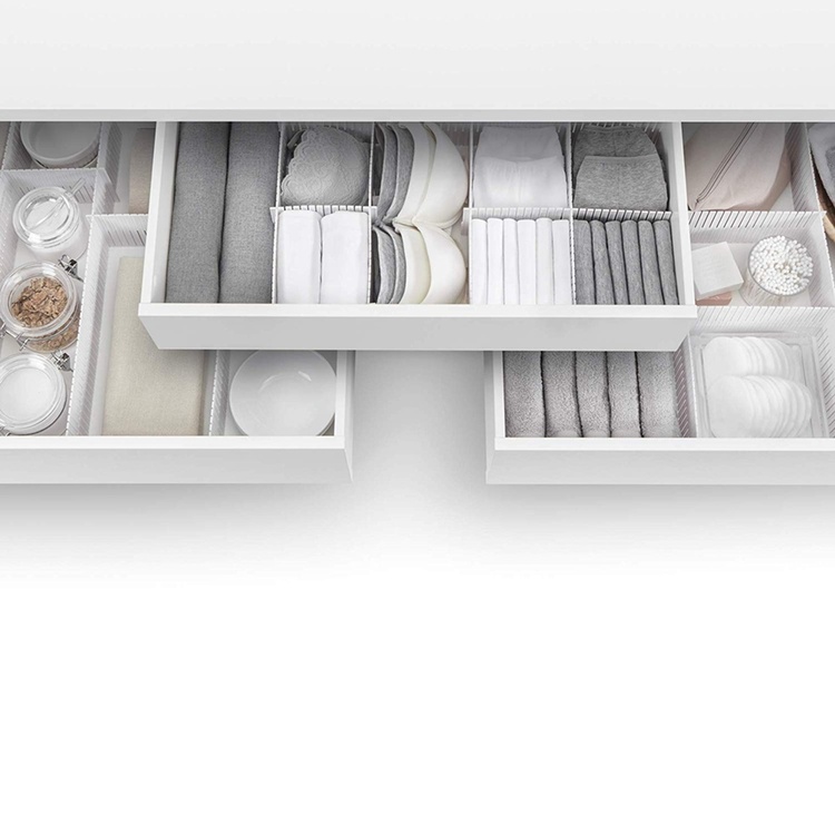 Drawer dividers, Set of 5, DIVISOR DE CAJONES, 49,5 x H10 cm. White