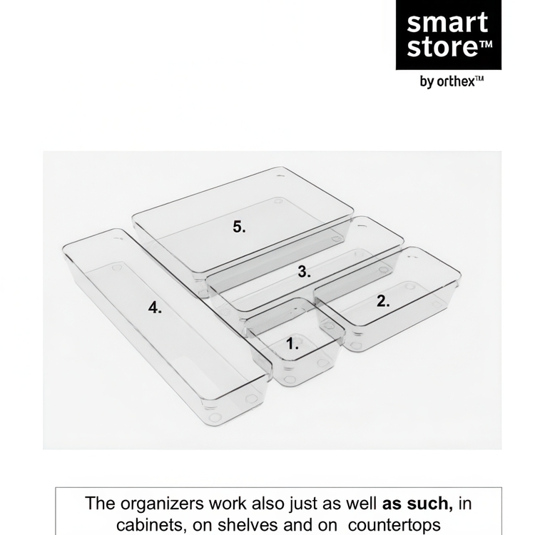 Drawer Organisers, COMPACT SORT LARGE, 40 x 10 x H 6 cm
