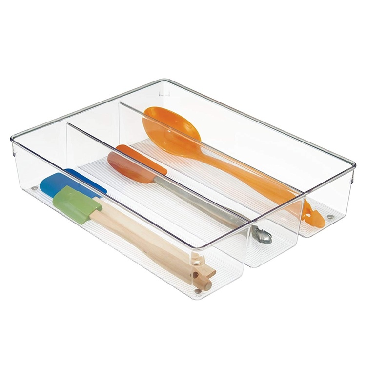Organizer Tray, GRAND UTENSILS ORGANIZER, 35 x 26,7 x H 7,6 cm , Clear