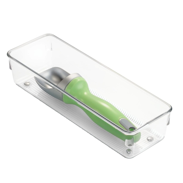 Drawer Organisers, LINUS SHALLOW MEDIUM, 25 x 8,1 x H 5,1 cm, Transparent